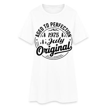 juillet 1975 – Légende des sommets et montagnes - Robe T-shirt Femme - blanc - Devant