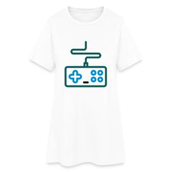 Jeux / eSports / contrôleur - Robe T-shirt Femme - blanc - Devant
