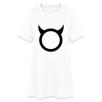 Teufel-Symbol - Frauen T-Shirt-Kleid - Weiß - Vorne