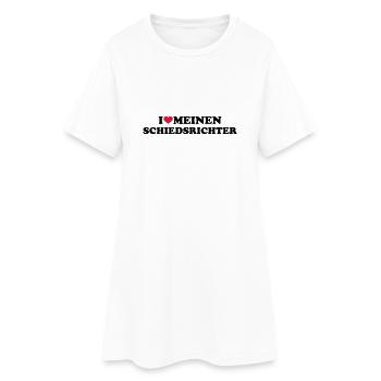 Schiedsrichter - Frauen T-Shirt-Kleid - Weiß - Vorne