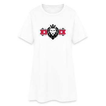 Bannière tête de Lion - tête de lion - Robe T-shirt Femme - blanc - Devant