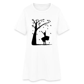 ballerina - Frauen T-Shirt-Kleid - Weiß - Vorne