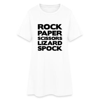 RockPaper - Robe T-shirt Femme - blanc - Devant