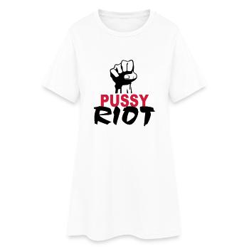 Pussy Riot - Robe T-shirt Femme - blanc - Devant