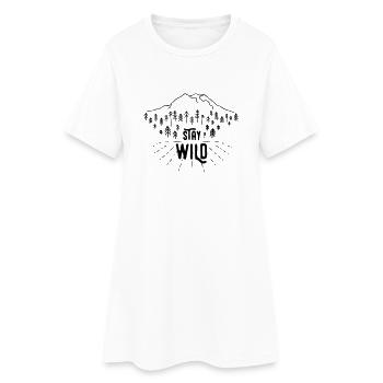 Stay Wild - Robe T-shirt Femme - blanc - Devant