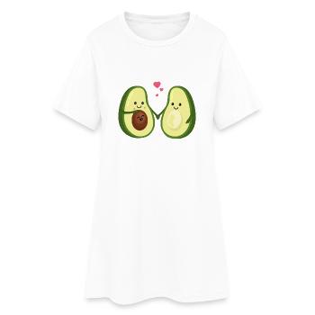 In love with avocado - pregnancy - baby family - Women’s T-Shirt Dress - white - Front