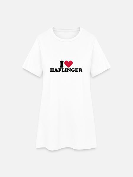 Haflinger - Frauen T-Shirt-Kleid - Weiß