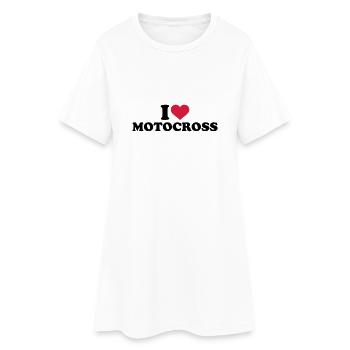 I love Motocross - Robe T-shirt Femme - blanc - Devant