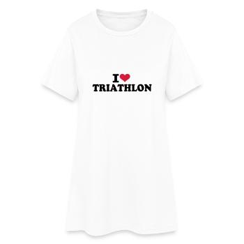 I love Triathlon - Women’s T-Shirt Dress - white - Front