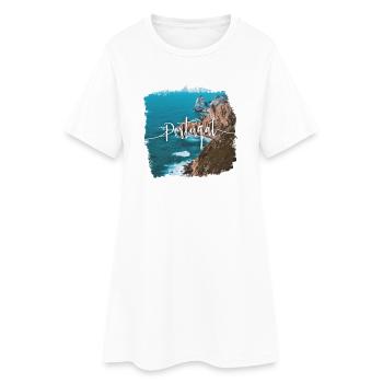 Portugal - Frauen T-Shirt-Kleid - Weiß - Vorne