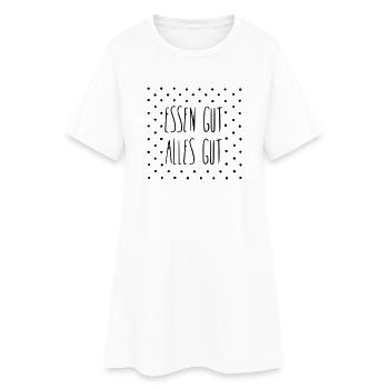 Tout bon manger - Robe T-shirt Femme - blanc - Devant
