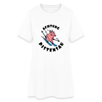 pistensau_02_e_3c - Robe T-shirt Femme - blanc - Devant