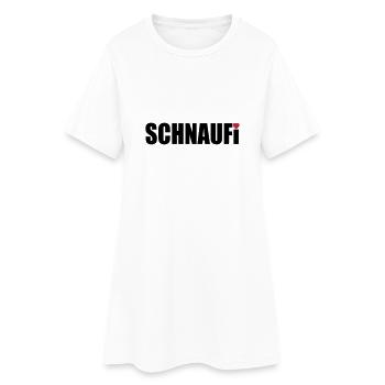 SCHNAUFi - Frauen T-Shirt-Kleid - Weiß - Vorne