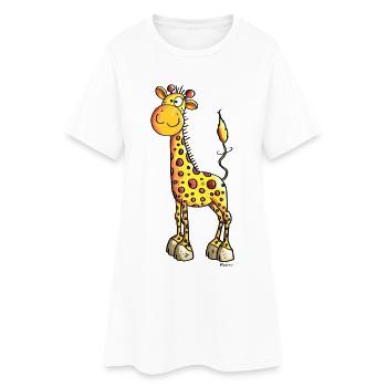 Mignon Girafe - Robe T-shirt Femme - blanc - Devant