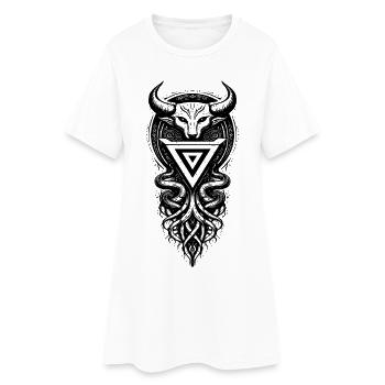Symbole sacré du dieu slave Veles - Robe T-shirt Femme - blanc - Devant