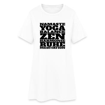 Yoga Namaste Meditation - Frauen T-Shirt-Kleid - Weiß - Vorne