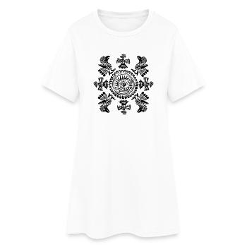 mexikanische zeichen / ethno - Frauen T-Shirt-Kleid - Weiß - Vorne