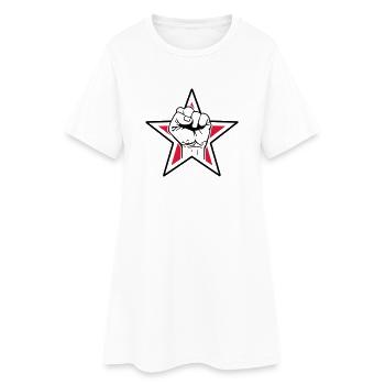 Étoile fist - fist liberté, lutter contre la - Robe T-shirt Femme - blanc - Devant