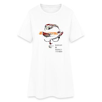 nobodyshirt - Frauen T-Shirt-Kleid - Weiß - Vorne