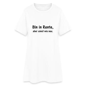 Rente - wie neu - Frauen T-Shirt-Kleid - Weiß - Vorne