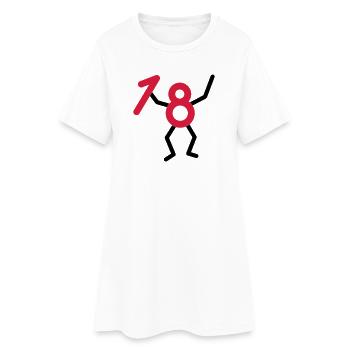 Endlich18! - Women’s T-Shirt Dress - white - Front