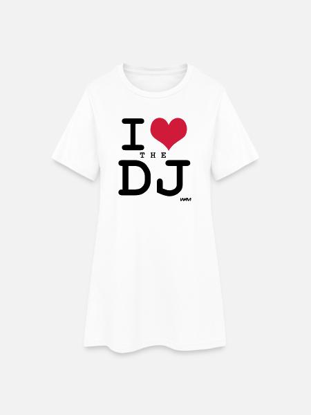 j'aime le dj par wam - Robe T-shirt Femme - blanc