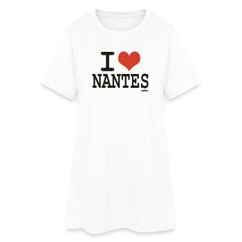 i love Nantes - couleurs personnalisables - Robe T-shirt Femme - blanc - Devant