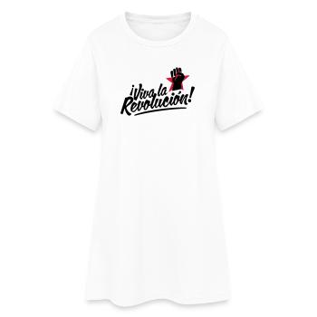 revolution fist - Robe T-shirt Femme - blanc - Devant