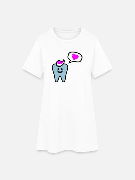 zahn punk zahnarzt dentist - Robe T-shirt Femme - blanc