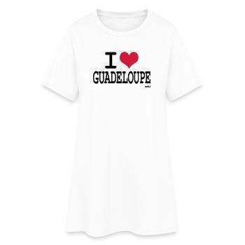 i love the Guadeloupe by wam - Women’s T-Shirt Dress - white - Front