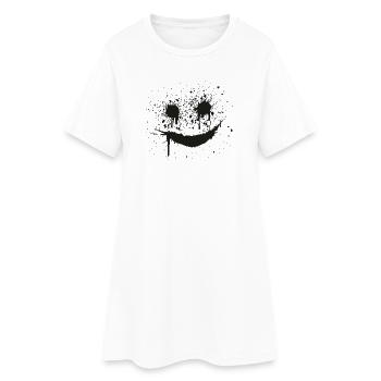 smilie smiley smileys gesicht face - Frauen T-Shirt-Kleid - Weiß - Vorne