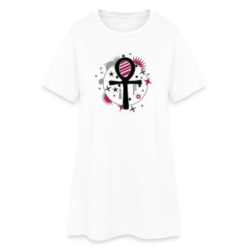 Ankh - Robe T-shirt Femme - blanc - Devant