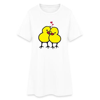 chicks in love (c) - Women’s T-Shirt Dress - white - Front