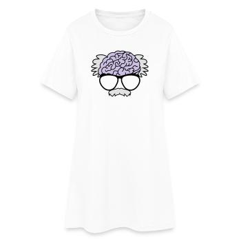 Brain of a professor - Women’s T-Shirt Dress - white - Front