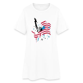 welcome - Women’s T-Shirt Dress - white - Front