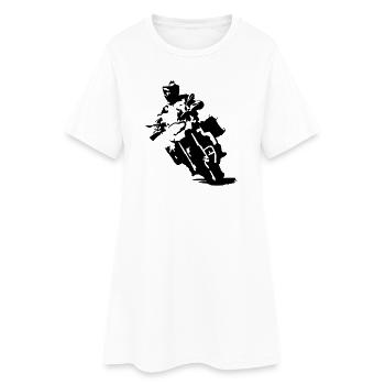 ReiseEnduroGS einfarbig - Frauen T-Shirt-Kleid - Weiß - Vorne