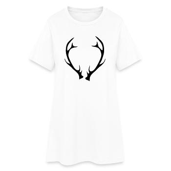 Les bois d'un cerf - Robe T-shirt Femme - blanc - Devant