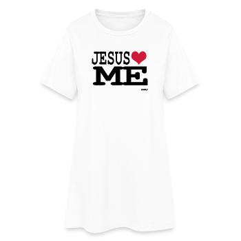 Jesus loves me - foi personnelle - Robe T-shirt Femme - blanc - Devant