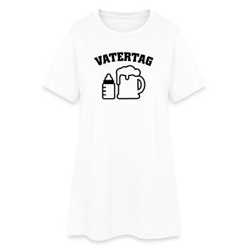 Vatertag - Frauen T-Shirt-Kleid - Weiß - Vorne