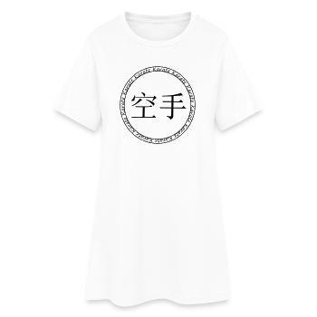Karate Schriftzeichen Schrift chinesisch japanisch - Frauen T-Shirt-Kleid - Weiß - Vorne
