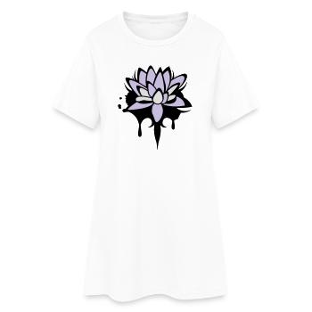 Fleur de lotus graffiti - Robe T-shirt Femme - blanc - Devant