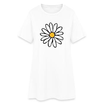 Daisies - Women’s T-Shirt Dress - white - Front