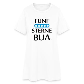 Fünf Sterne Bua Bayern Geschenk - Frauen T-Shirt-Kleid - Weiß - Vorne