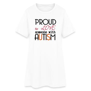 Love someone with Autism cadeau autisme - Robe T-shirt Femme - blanc - Devant