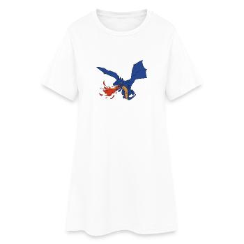 Drache - Frauen T-Shirt-Kleid - Weiß - Vorne