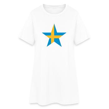 Étoile suédois - Robe T-shirt Femme - blanc - Devant