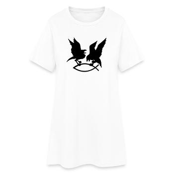 Muskel Shirt mit Odin's Raben auf Brust - Frauen T-Shirt-Kleid - Weiß - Vorne