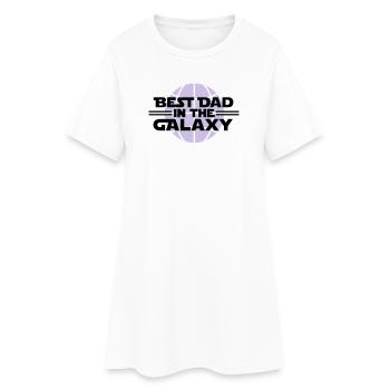 Le meilleur papa dans la galaxie - Robe T-shirt Femme - blanc - Devant