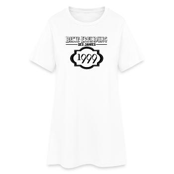 Beste Erfindung des Jahres 1999 Geschenk - Frauen T-Shirt-Kleid - Weiß - Vorne
