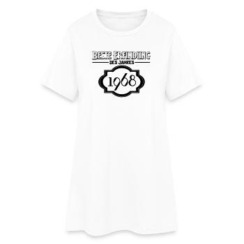 Beste Erfindung des Jahres 1968 Geschenk - Frauen T-Shirt-Kleid - Weiß - Vorne